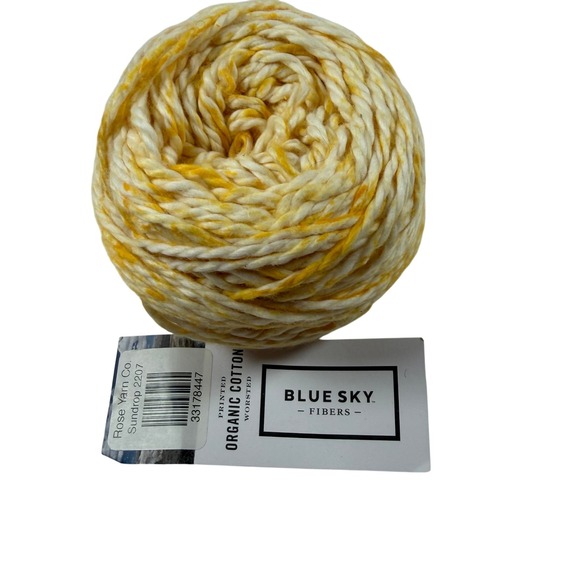 Blue Sky Fibers Other - Blue‎ Sky Fibers Printed Organic Cotton Yarn Sundrop Worsted Partial Skein